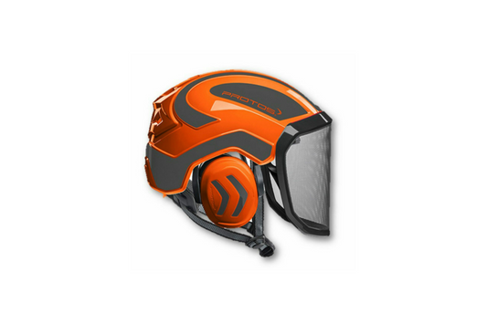 PROTOS-ORGR PFANNER ORANGE AND GRAY PROTOS HELMET