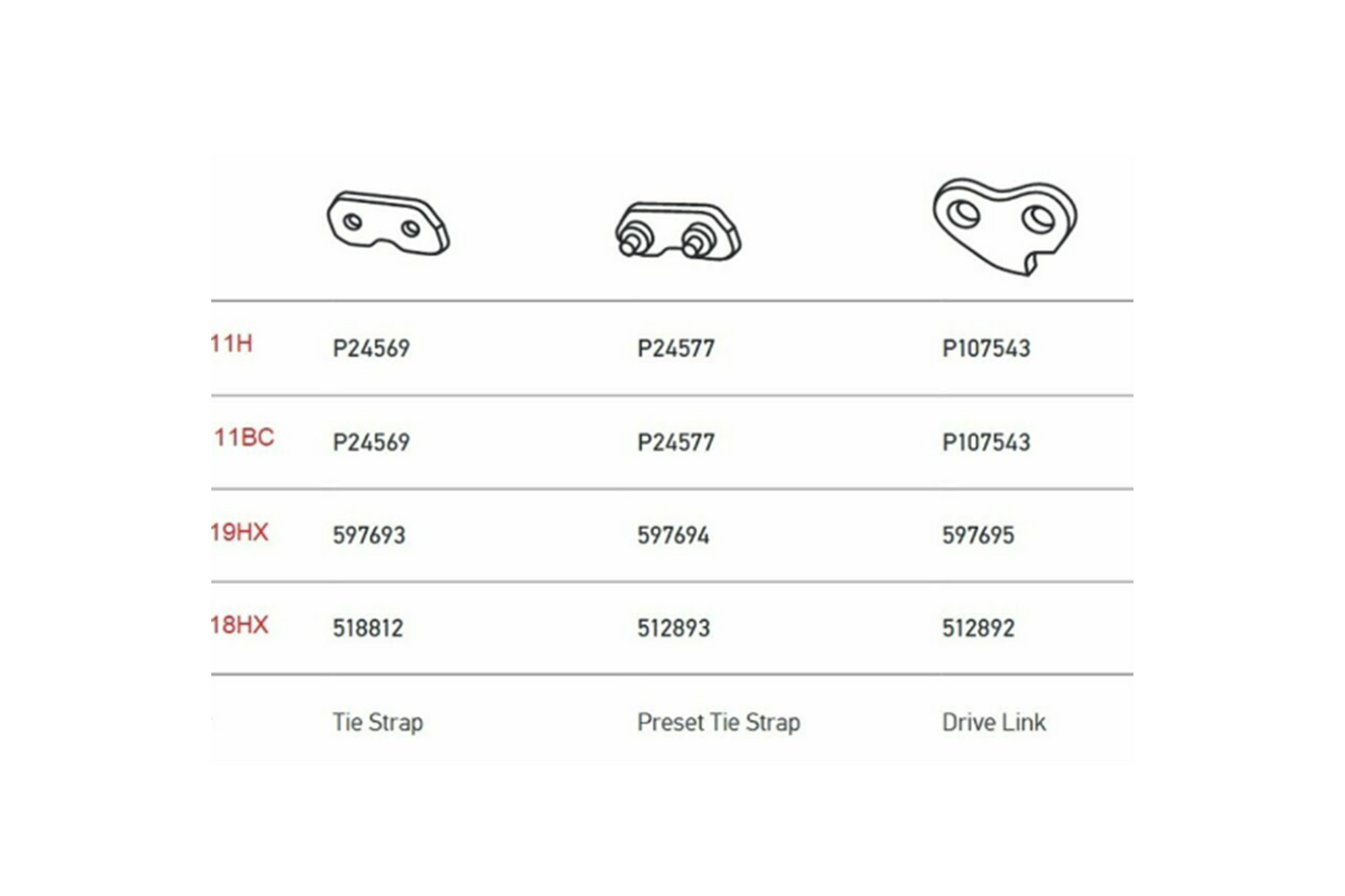 512893 PRESET TIE STRAP .404 25 PACK